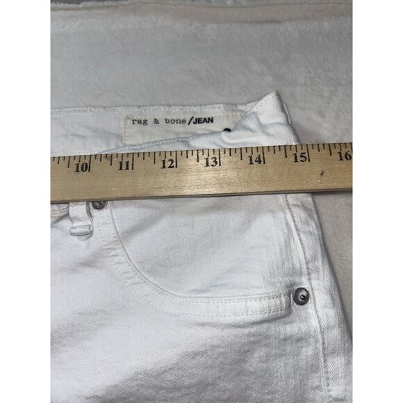 Rag & Bone High Rise Ankle Skinny Jeans White size 31 women's - Picture 2 of 9